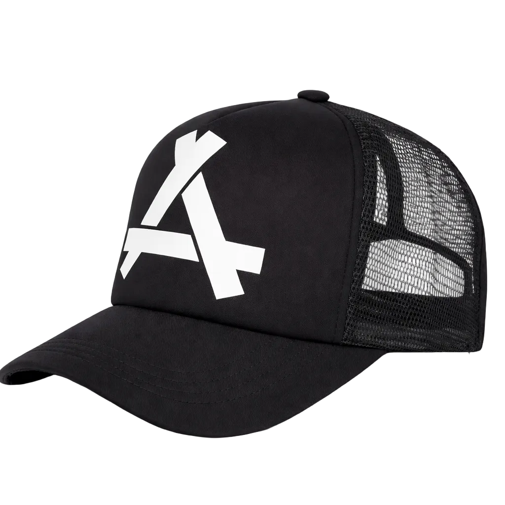 "A" Black & White Cap