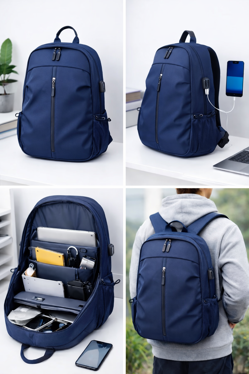 Blue Laptop Backpack