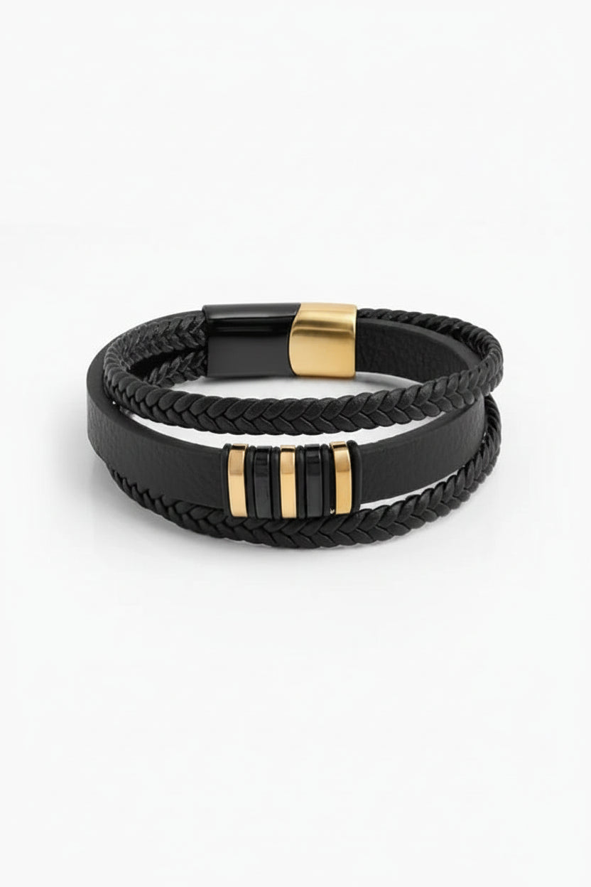 Black Braided leather Bracelet