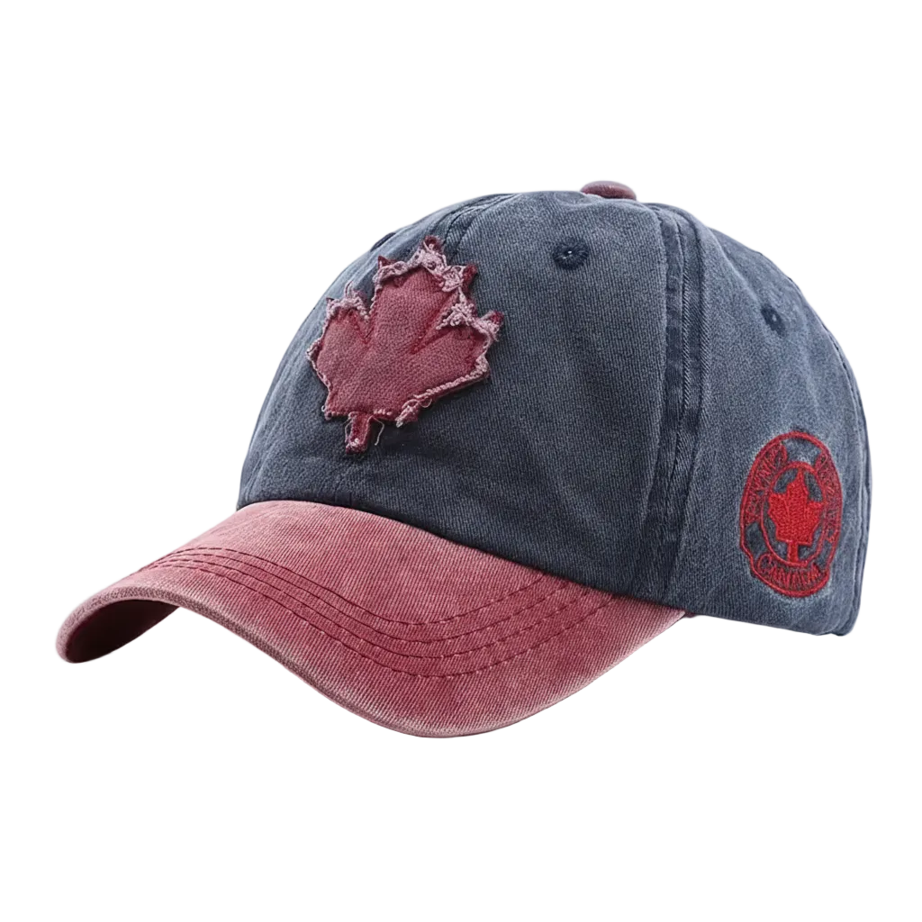 Cap Maple Leaf	Blue & Maroon