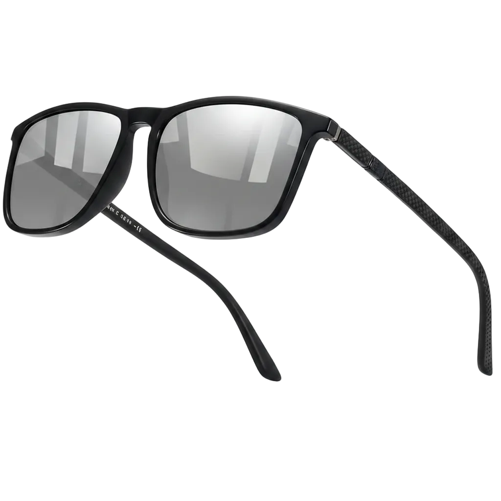 Vintage Checkered Sunglasses – Black