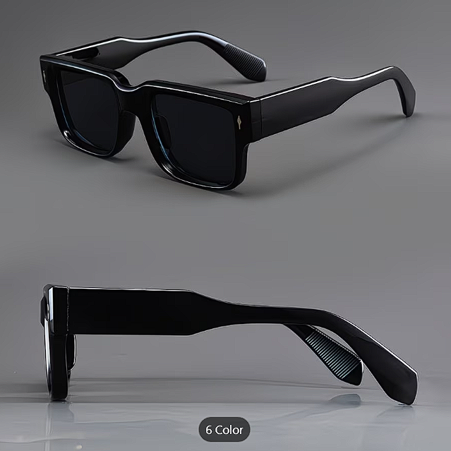 Classic Vintage Sunglasses – Black