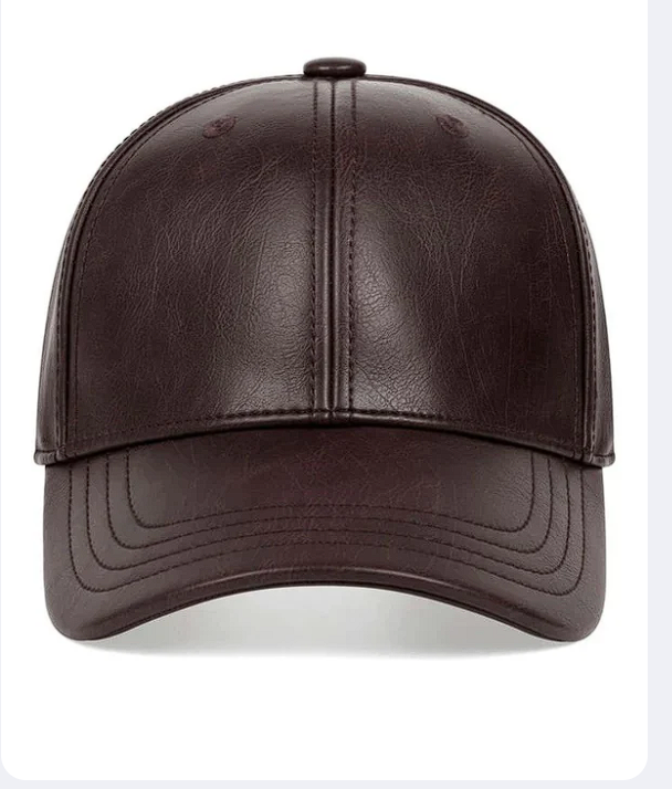 Leather Brown Cap