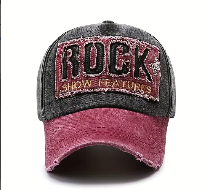 Rock Black & Maroon Cap
