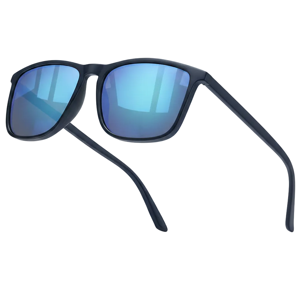 Vintage Checkered Sunglasses – Blue