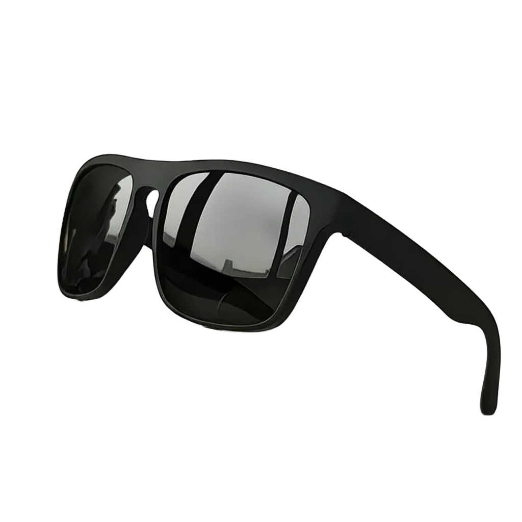 Vintage Square Sunglasses – Black Green Frame