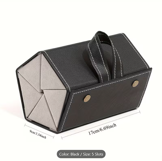 Foldable Hanging Glasses Organizer – Black 5 Slots