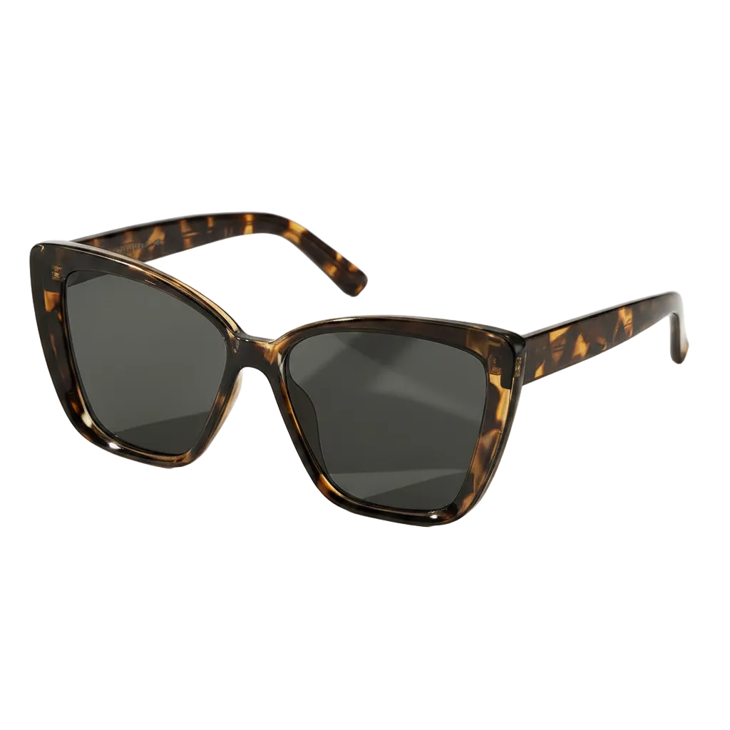 Cat-Eye Large Frame Sunglasses – Tea Flower