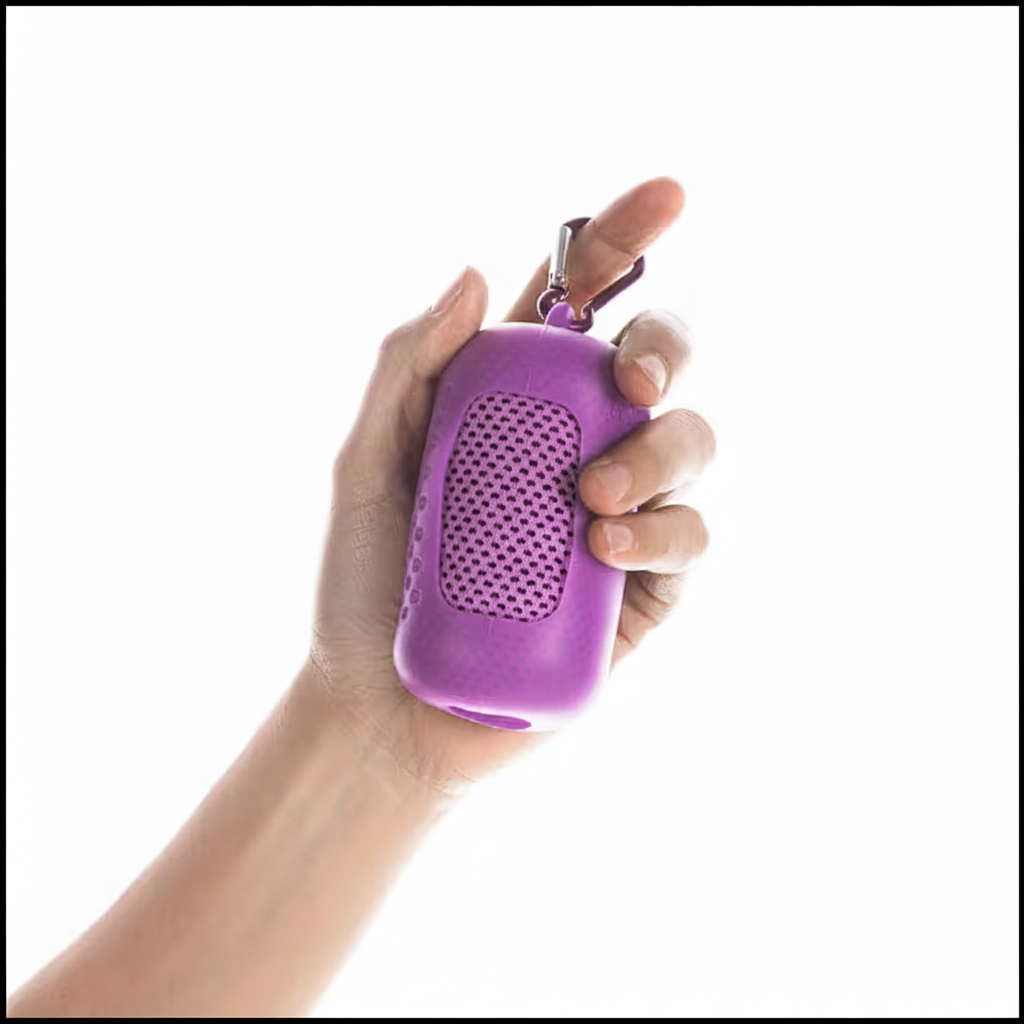 Premium Quick-Dry Sports & Outdoor Towel with Compact Travel Storage Case – Purple