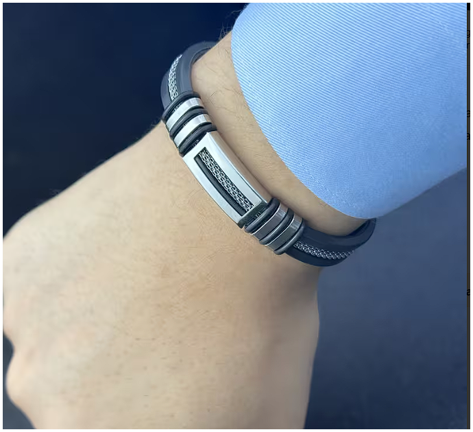 Minimalist Stainless Steel Genuine Leather Bangle Bangle Bracelet