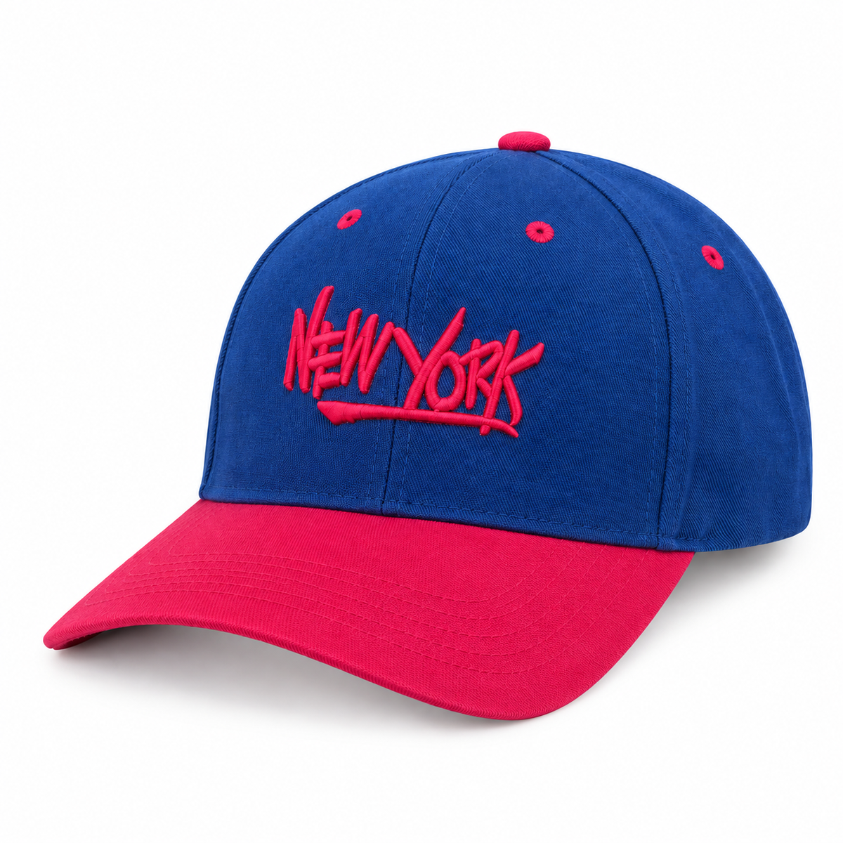 New York Royal Blue and Pink Cap
