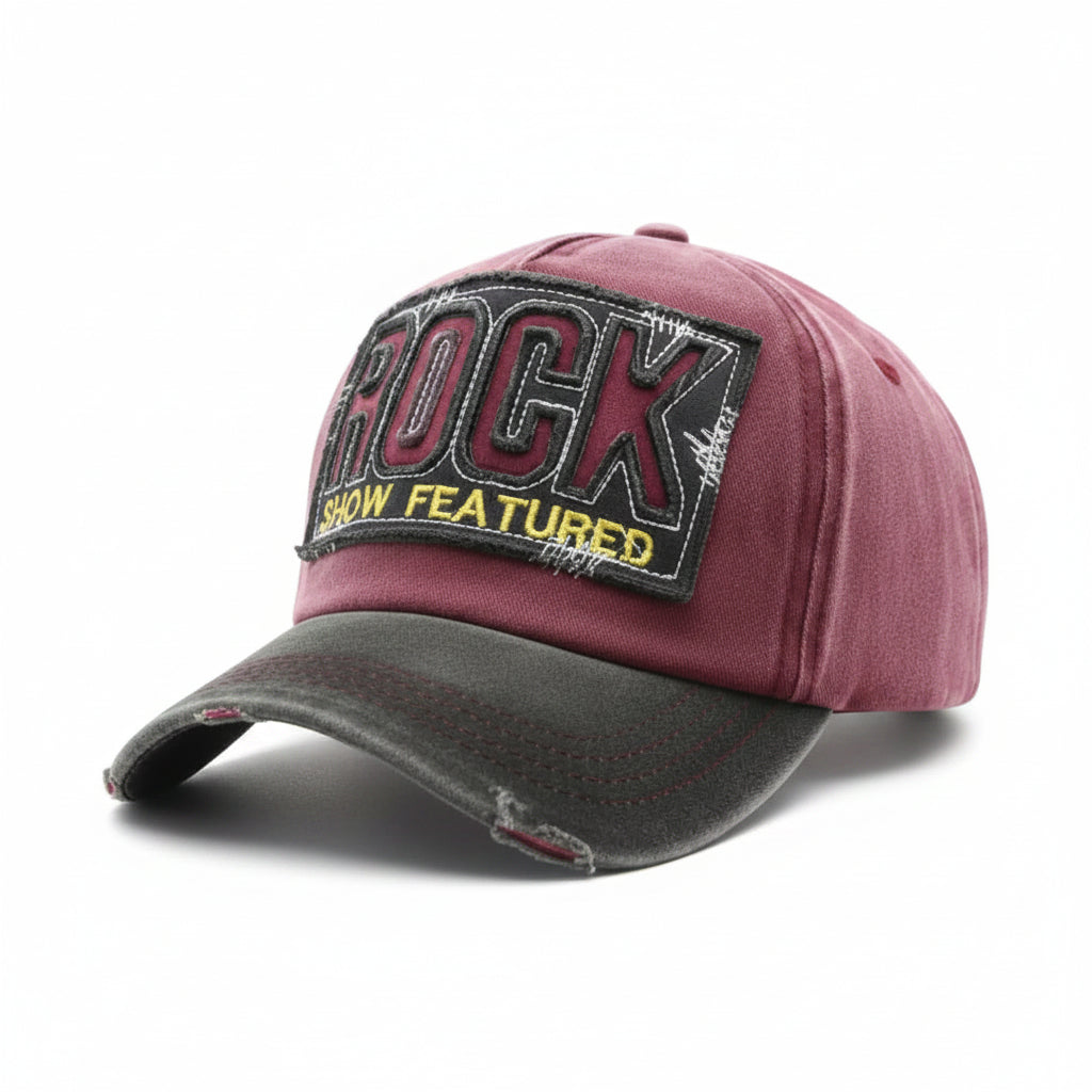 Rock Maroon and Black cap